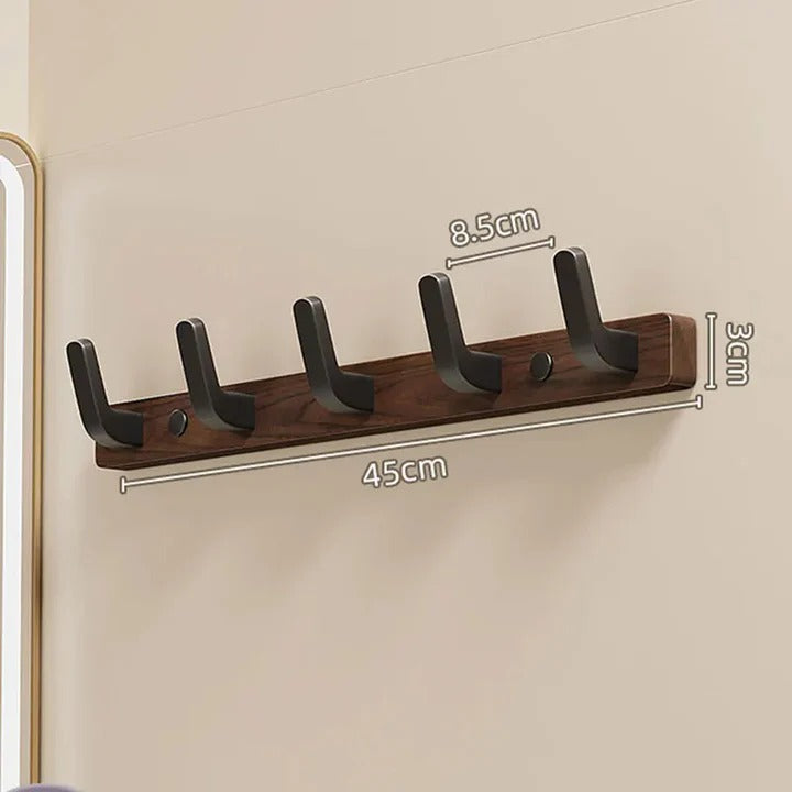 Decorative Wall-Mounted Wood and Metal Coat Organizer