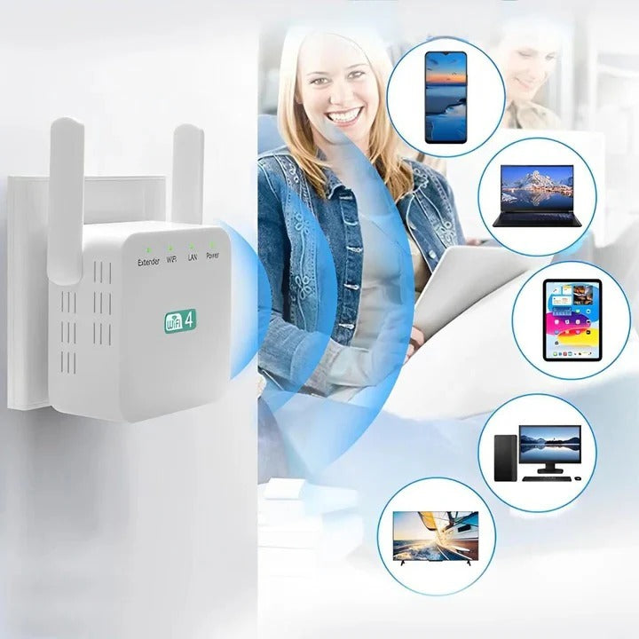 High Performance WiFi Signal Booster with Long Range Extension