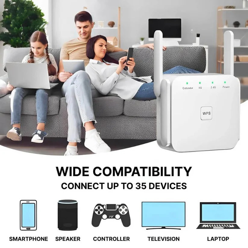 High Performance WiFi Signal Booster with Long Range Extension