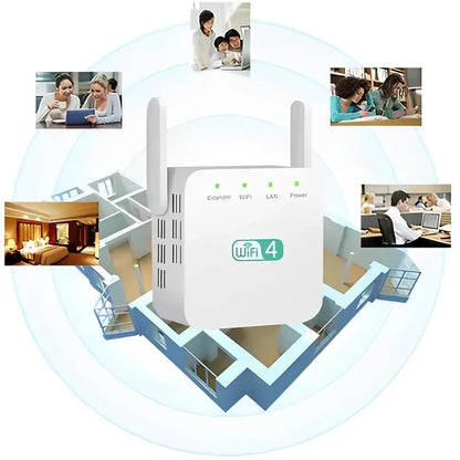 High Performance WiFi Signal Booster with Long Range Extension