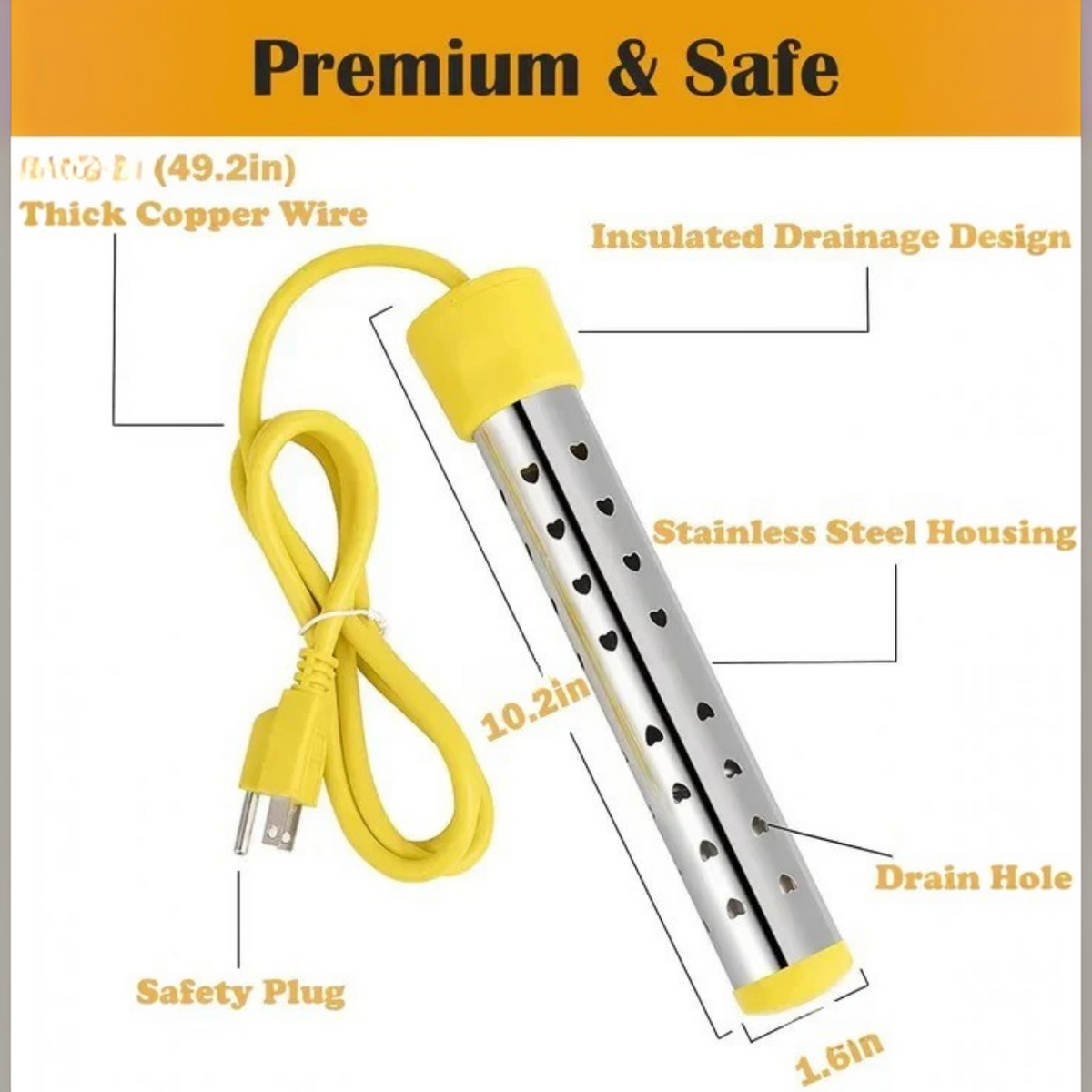 Portable Electric Immersion Water Heater For Home