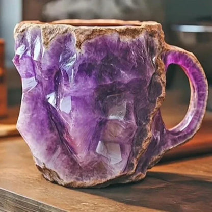 Heat Resistant Stylish Mineral Crystal Mugs For Coffee And Tea