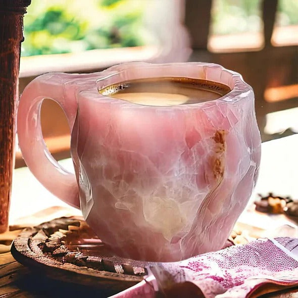 Heat Resistant Stylish Mineral Crystal Mugs For Coffee And Tea