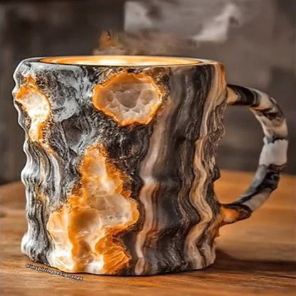Heat Resistant Stylish Mineral Crystal Mugs For Coffee And Tea