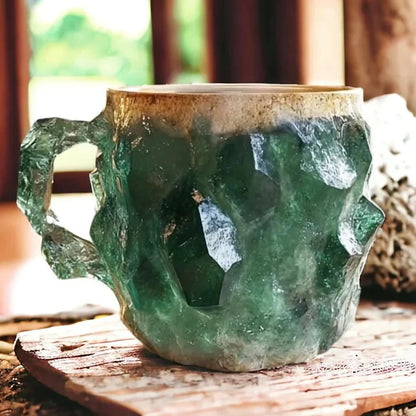 Heat Resistant Stylish Mineral Crystal Mugs For Coffee And Tea