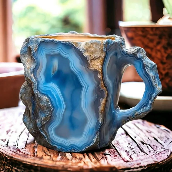 Heat Resistant Stylish Mineral Crystal Mugs For Coffee And Tea