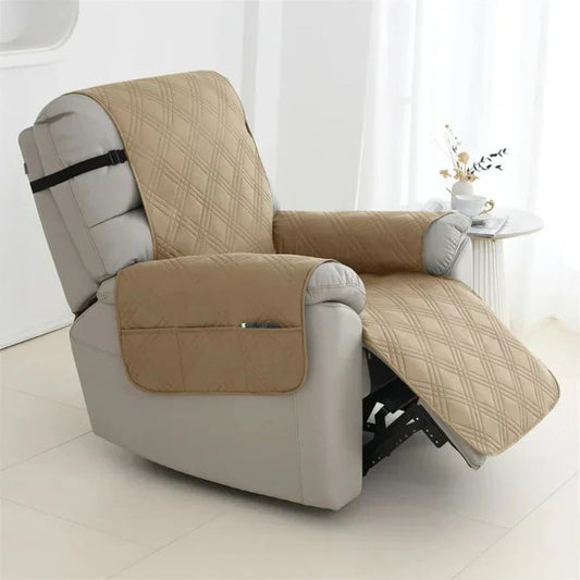 Non-Slip Waterproof Quilted Recliner Cover with Elastic Straps