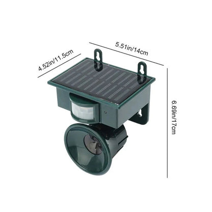 Outdoor Solar-Powered Motion-Activated Bird Deterrent Sound Device