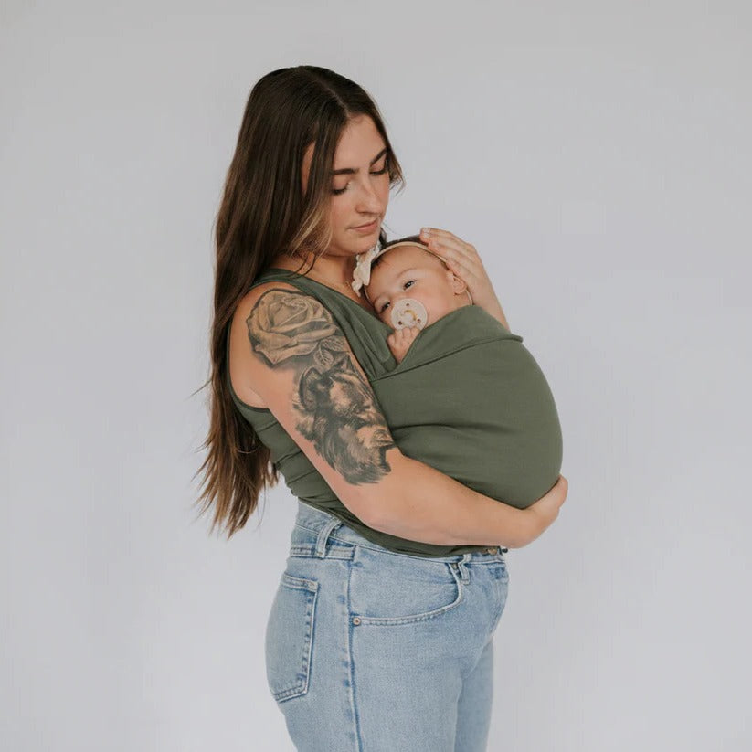 Cotton Babywearing Tee with Built In Pouch and Stretch Cotton Fabric