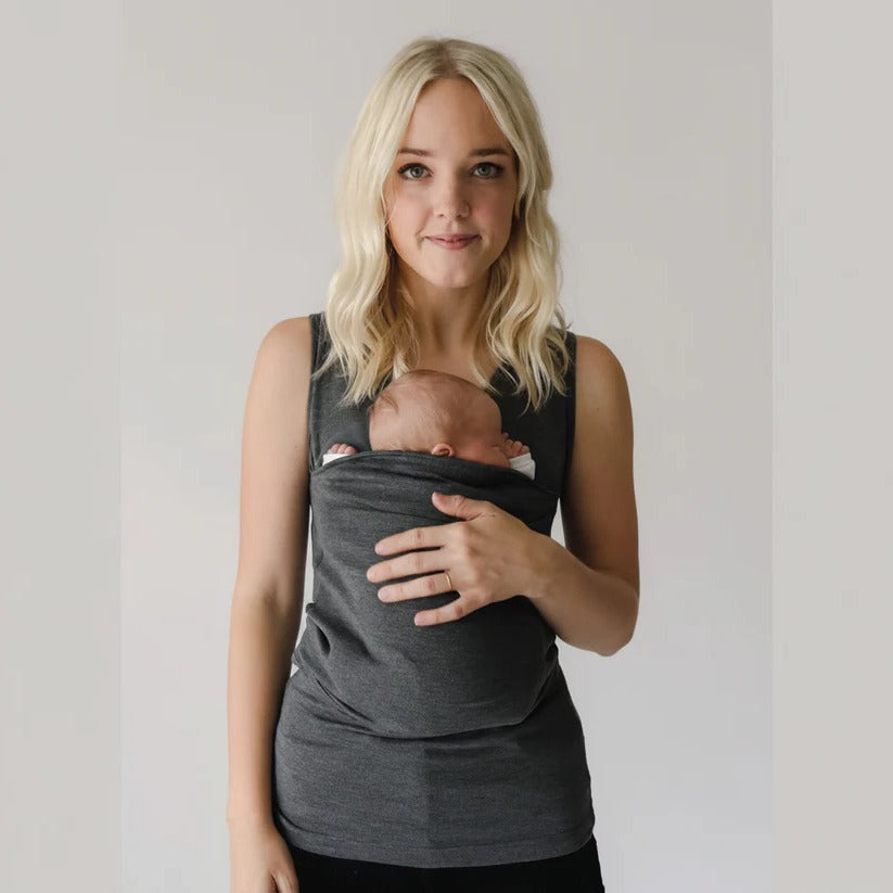 Cotton Babywearing Tee with Built In Pouch and Stretch Cotton Fabric