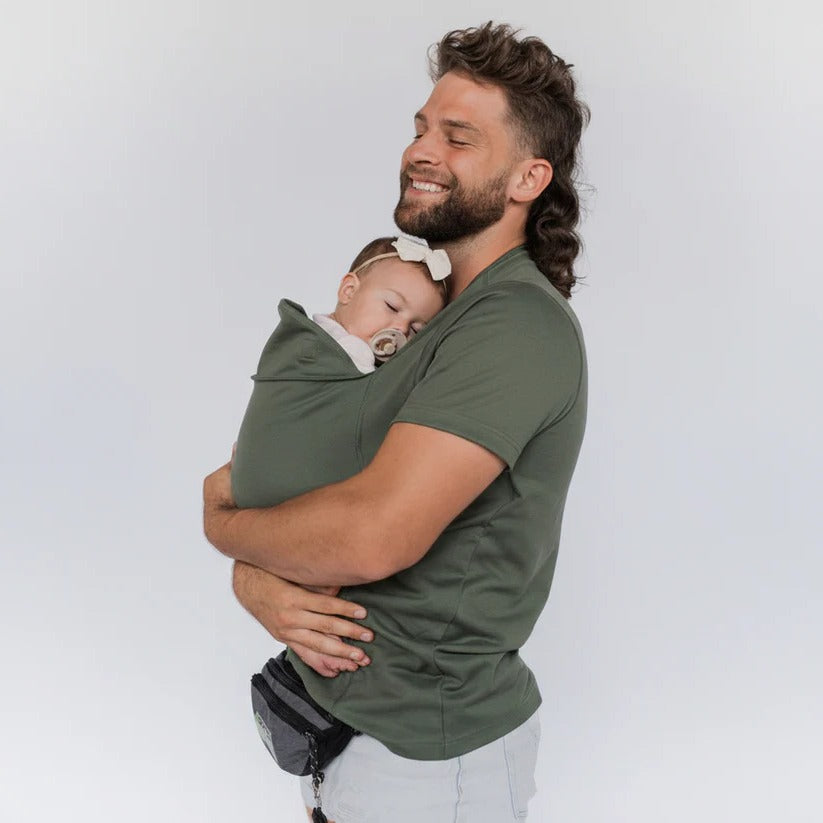 Cotton Babywearing Tee with Built In Pouch and Stretch Cotton Fabric