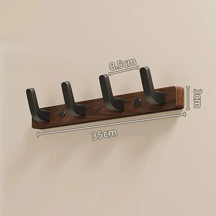 Decorative Wall-Mounted Wood and Metal Coat Organizer