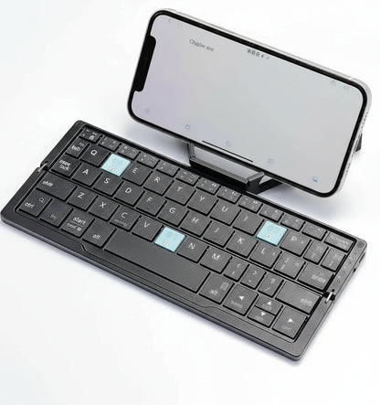 Slim Foldable Wireless Keyboard and Magnetic Stand for Tablets