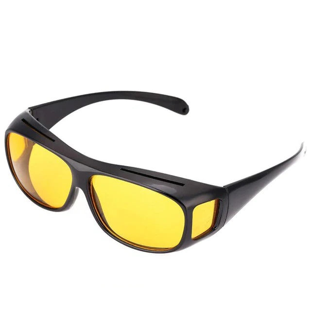 Yellow Lens Night Driving Overglasses with UV400 Coating That Fit Over Many Prescription Frames