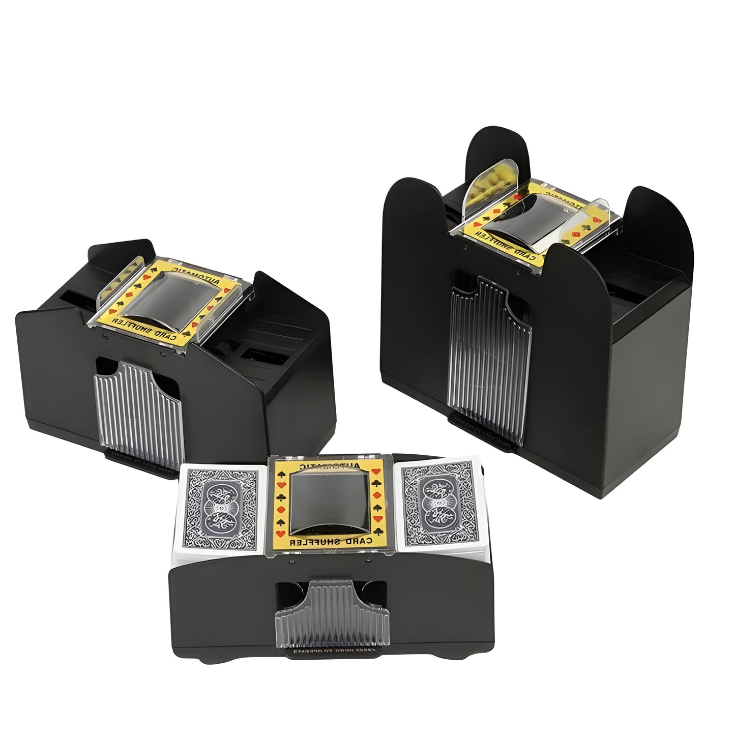Automatic Playing Card Shuffler with 2, 4, and 6 Deck Capacity Models