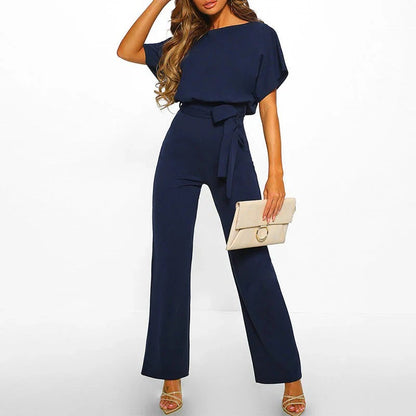 Women's Jumpsuit Outfit, Solid Color Jumpsuit