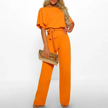 Women's Jumpsuit Outfit, Solid Color Jumpsuit