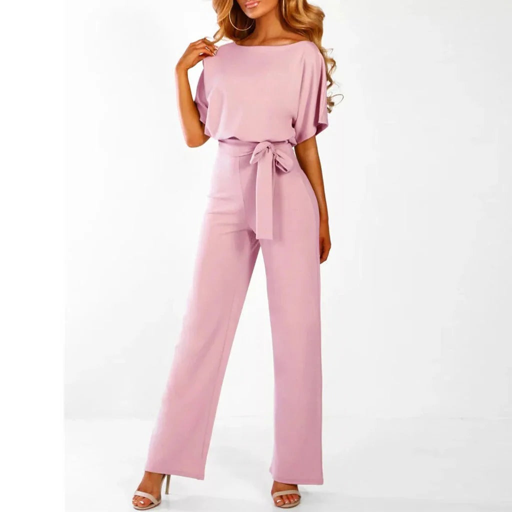 Women's Jumpsuit Outfit, Solid Color Jumpsuit
