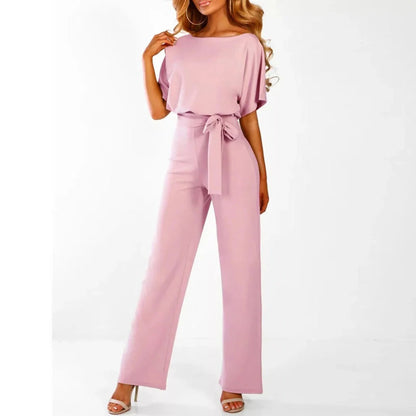 Women's Jumpsuit Outfit, Solid Color Jumpsuit