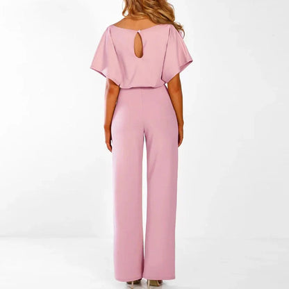 Women's Jumpsuit Outfit, Solid Color Jumpsuit