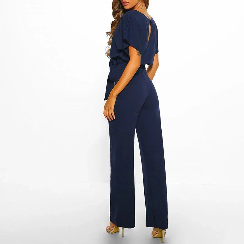 Women's Jumpsuit Outfit, Solid Color Jumpsuit