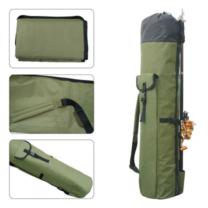 Portable Fishing Gear Bag, Multi-Pocket Rod Storage