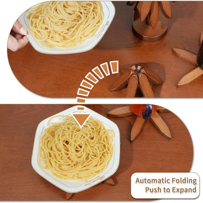Wood Pot Holder with Heat-Resistant Surface
