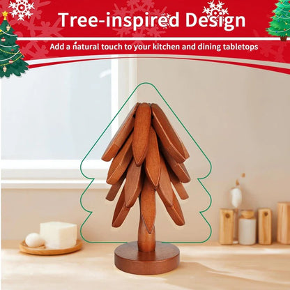 Wood Pot Holder with Heat-Resistant Surface