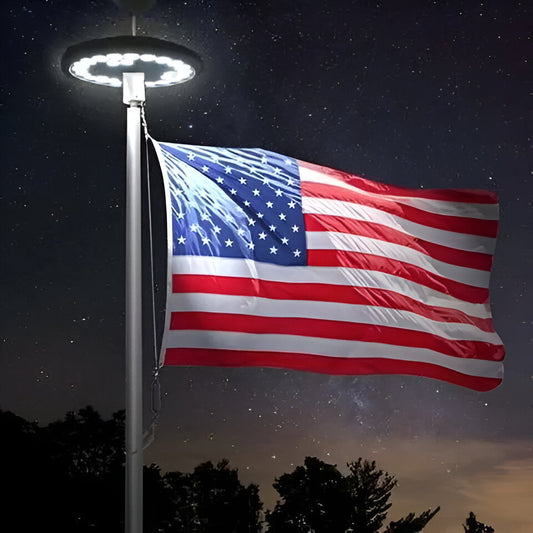Solar LED Flagpole Light for Continuous Nighttime Visibility