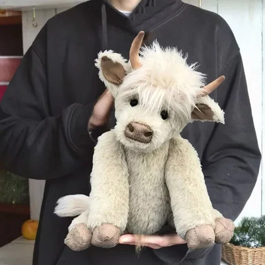 Plush Highland Cow Figure