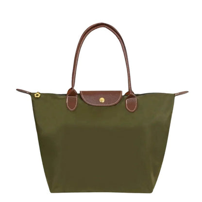 Top Handle Bag with Gold Tone Hardware