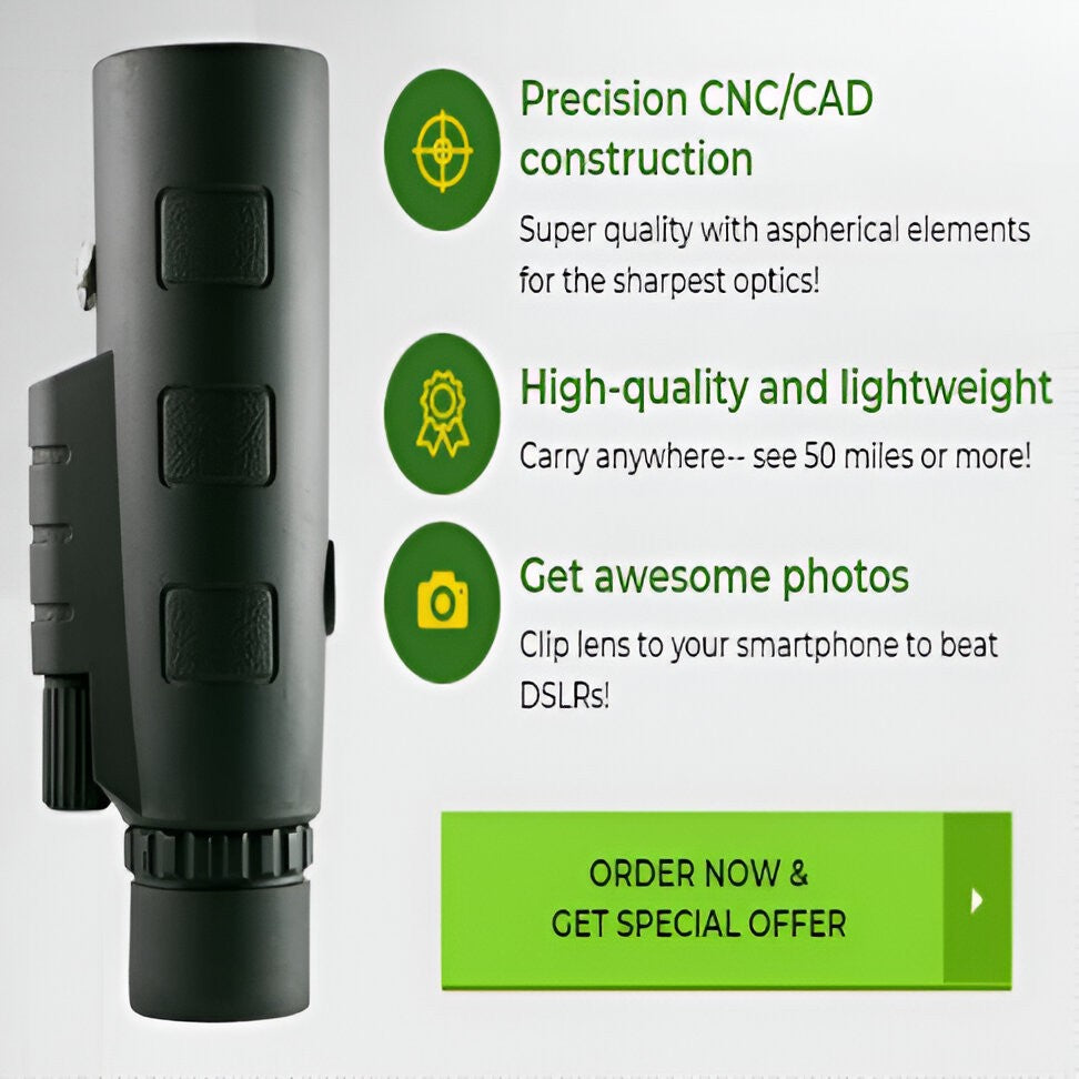 Monocular Telescope with Tripod and Phone Holder