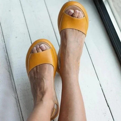 Slip On Sandals with Open Toe Design and Elastic Band