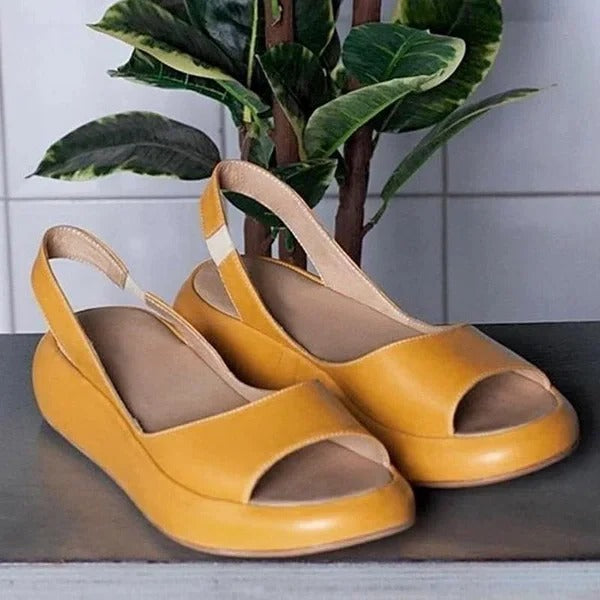 Slip On Sandals with Open Toe Design and Elastic Band