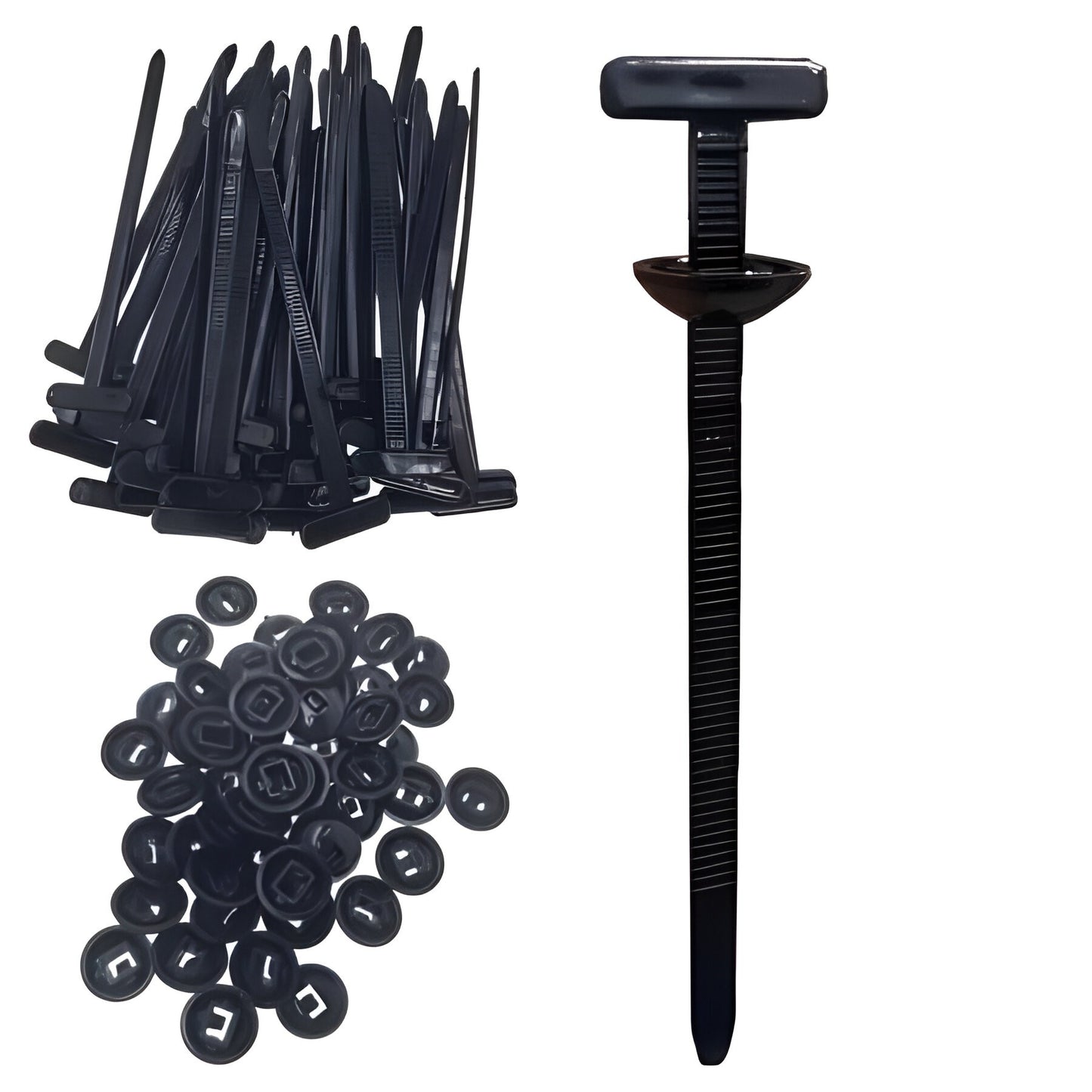 Nylon Zip Tie Set, 50 Pack for Bundling and Organizing Cords
