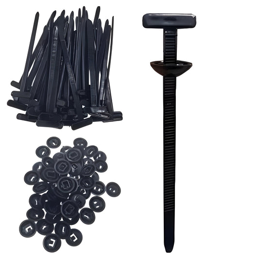 Nylon Zip Tie Set, 50 Pack for Bundling and Organizing Cords