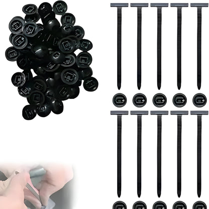 Nylon Zip Tie Set, 50 Pack for Bundling and Organizing Cords