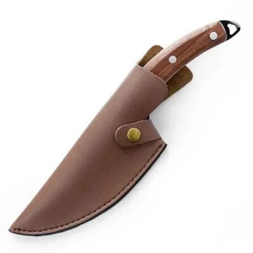 Carbon Steel Utility Kitchen Knife with Wooden Handle