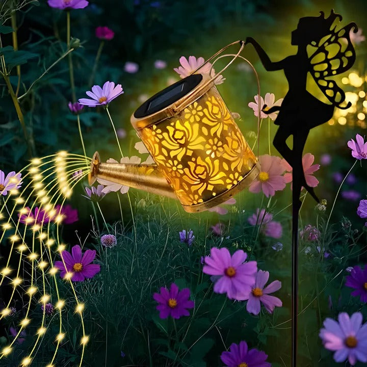Solar Powered with Metal Frame and LED Light