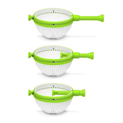 Manual Spin Salad Bowl with Built In Rinse and Drain System