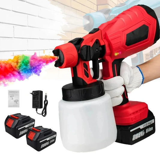 Cordless Handheld Paint Sprayer With Adjustable Spray Settings