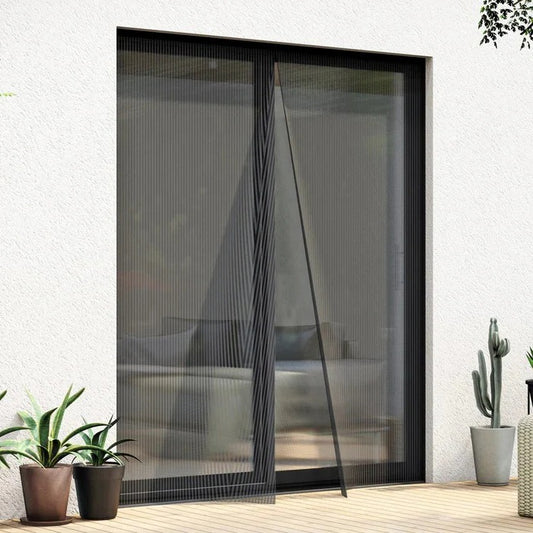 Magnetic Door Net with Mesh and Adhesive Mounting