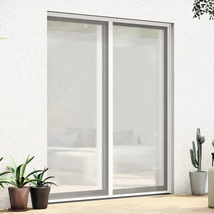Magnetic Door Net with Mesh and Adhesive Mounting