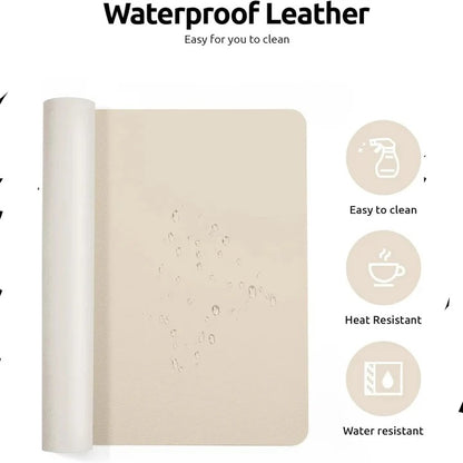PU Leather Desk Mat With Textured Backing Surface for Workspace