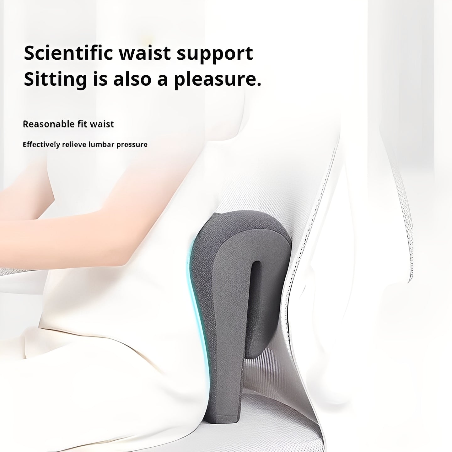 Adjustable Headrest Pillow for Office Chairs with Removable Cover
