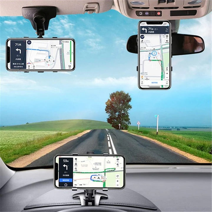 Car Phone Holder with Adjustable Rotation and Multi Position Mounting