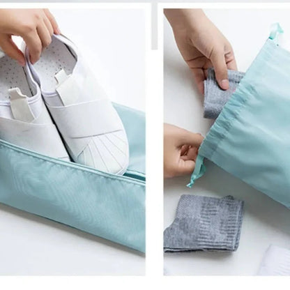 Travel Packing Cube Set, 7 Pieces with Mesh Panels and Bags