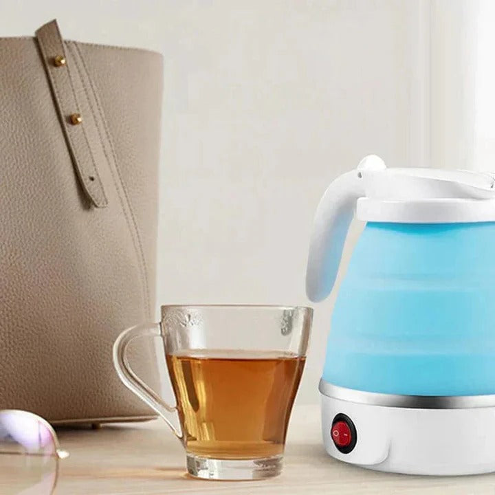 Portable and Foldable Kettle with Electric Plug In Design