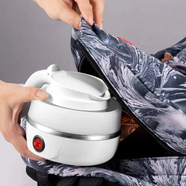 Portable and Foldable Kettle with Electric Plug In Design
