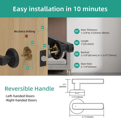Digital Keypad Lock with Handle and Fingerprint Access